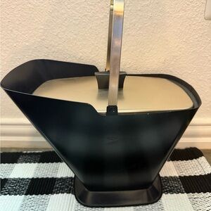 MCM Mid-Century West Bend Black and Gold Beverage Ice Bucket with Handle